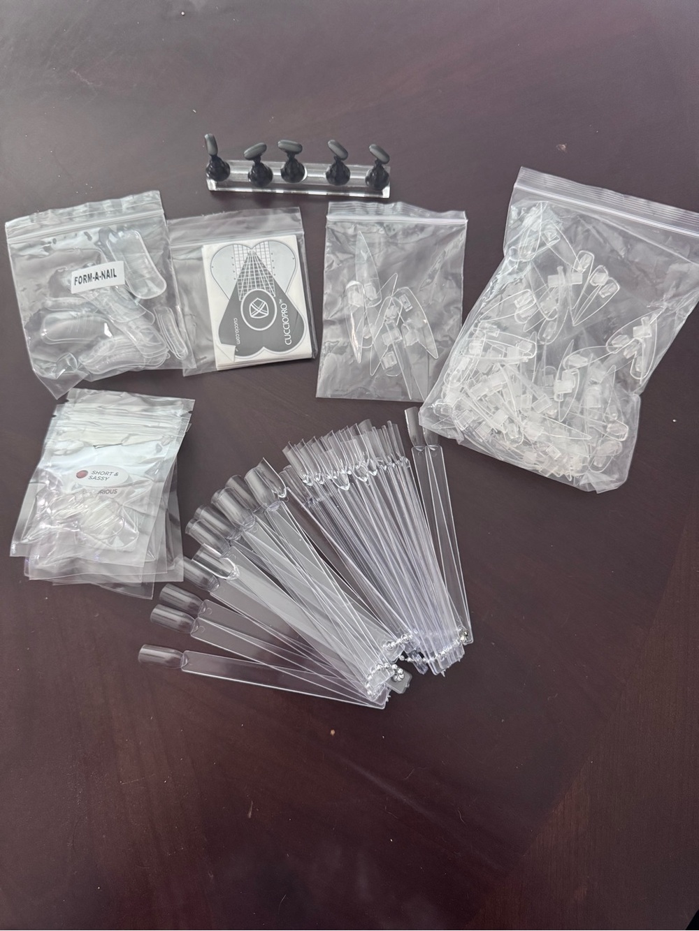 Clear Nail Tips, Forms & Display Fan Set